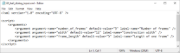 Script XML da máscara de entrada