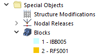 Objetos especiais no Navegador de projetos