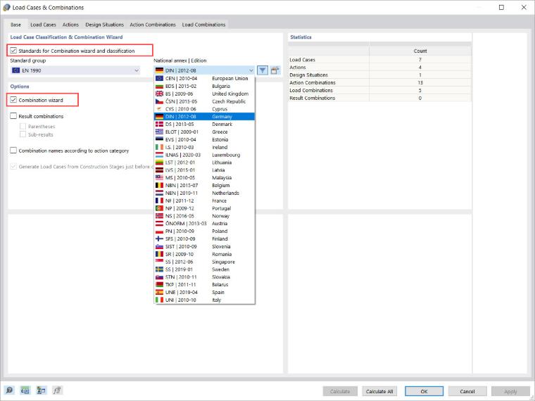 Activating Combination Wizard and Standards for Combination Wizard and Classification