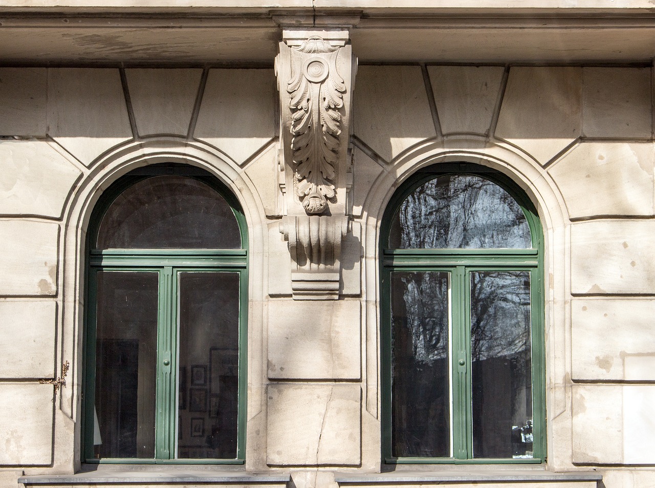 Fachada de estuque do histórica