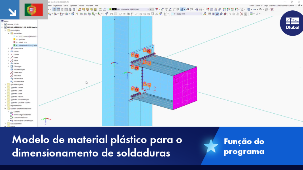 Modelo para dimensionamento de soldas com propriedades de materiais plásticos