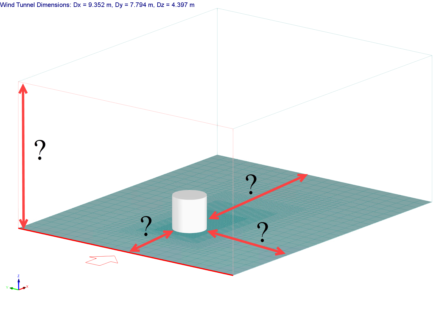 Figura 01: Dimensões do túnel de vento