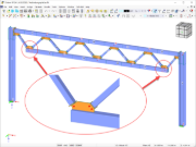 A ligação de aço na janela de trabalho do RFEM 6