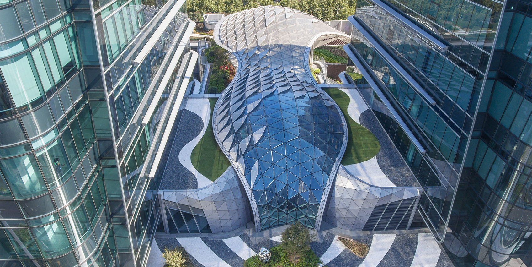Função de claraboia na zona central (© Novum Structures LLC)