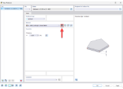 Interface de utilizador para introdução de uma nova espessura de material em software de construção com parâmetros.