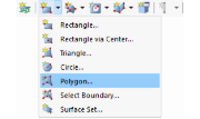 Darstellung einer technischen Methode zur Erstellung einer Polygonfläche ohne spezifischen Softwareverweis.