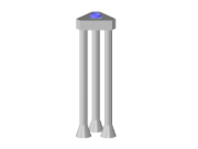 Modelo 004339 | Placa de ancoragem para pilar circular