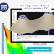 Form-finding e cálculo de estruturas de membrana tracionada no RFEM 6
