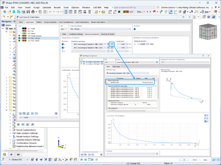 KB 001860 | Análise do espectro de resposta modal segundo NBC 2020 e consideração do corte horizontal no RFEM 6