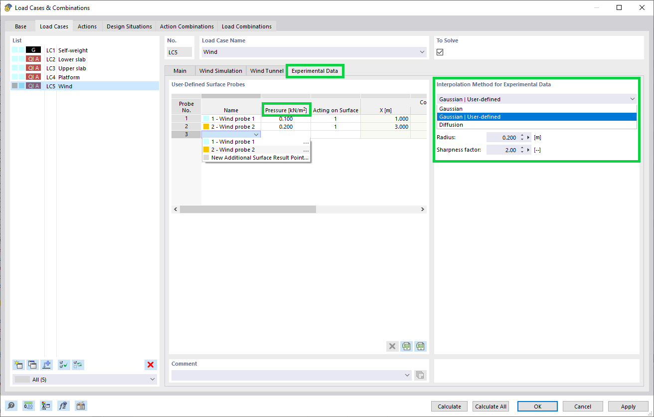 KB 001870 | Análise estática com cargas de vento a partir de pressões medidas experimentalmente com o RWIND 2 e o RFEM 6