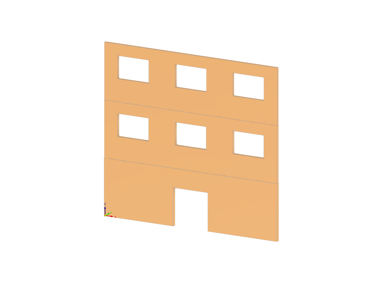 Modelo 004740 | Parede de fachada em alvenaria