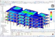 Deformações do edifício PB9 no RFEM