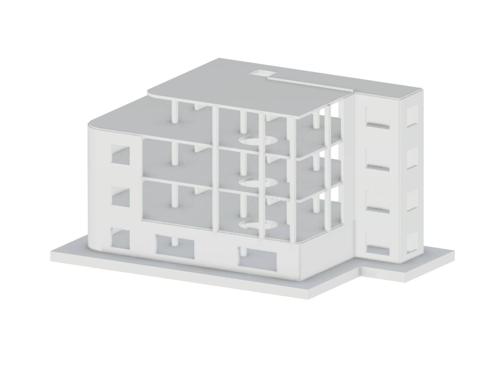 Modelo 004943 | Edifício de betão armado