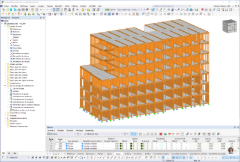 Modelo do edifício no RFEM