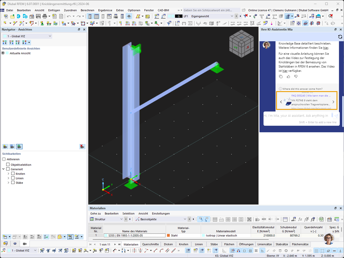 Obter links para fontes no RFEM 6, RSTAB 9 e RSECTION 1 através de Mia Links