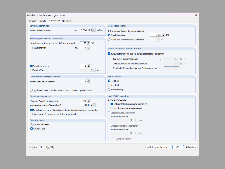 FAQ 005129 | Também posso utilizar o RWIND 2/RWIND 3 com o RFEM 5/RSTAB 8?