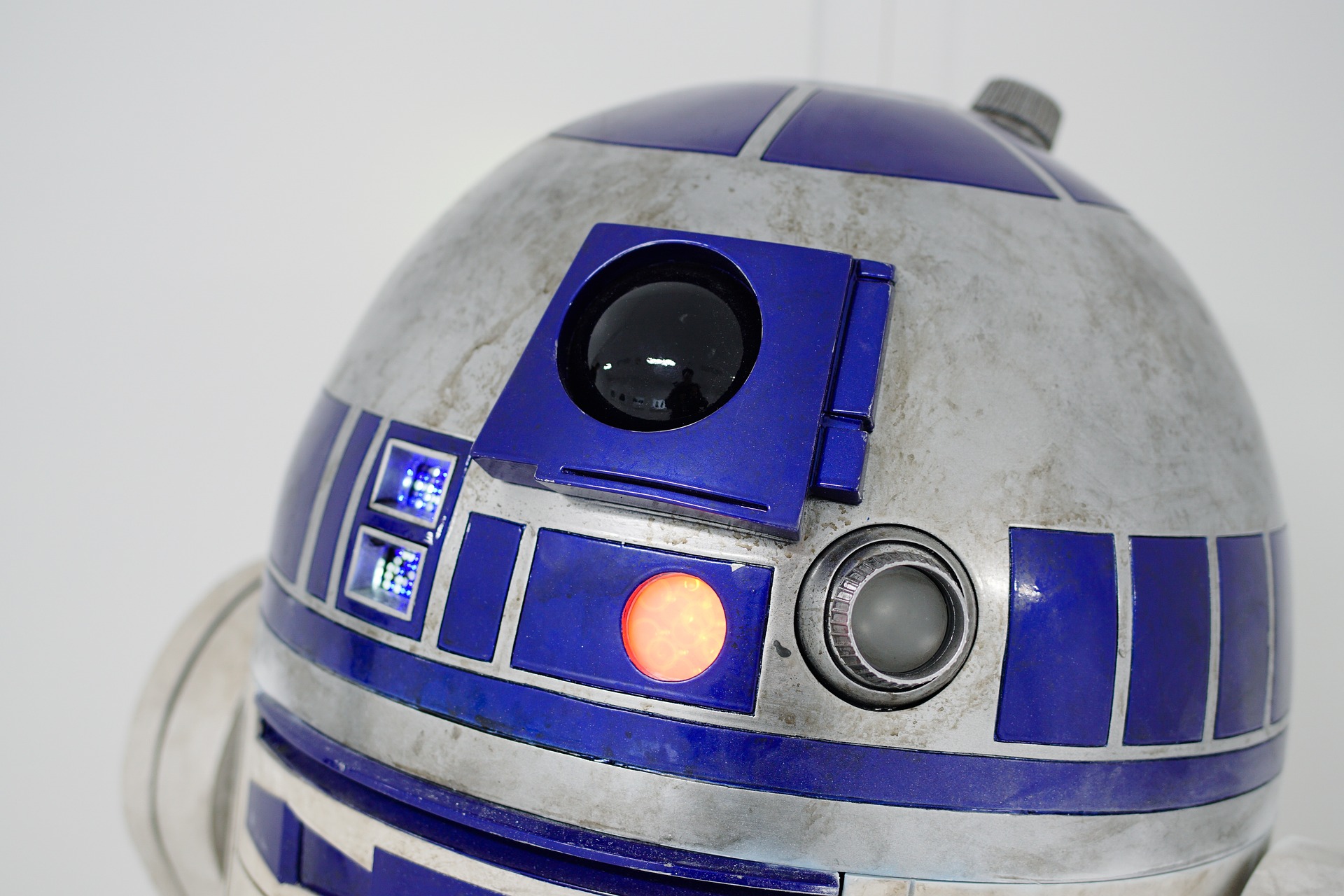 O andróide R2D2 é uma das figuras mais populares no mundo da guerra nas estrelas.