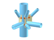 Modelo 004991 | Contraventamento tubular a pilar tubular