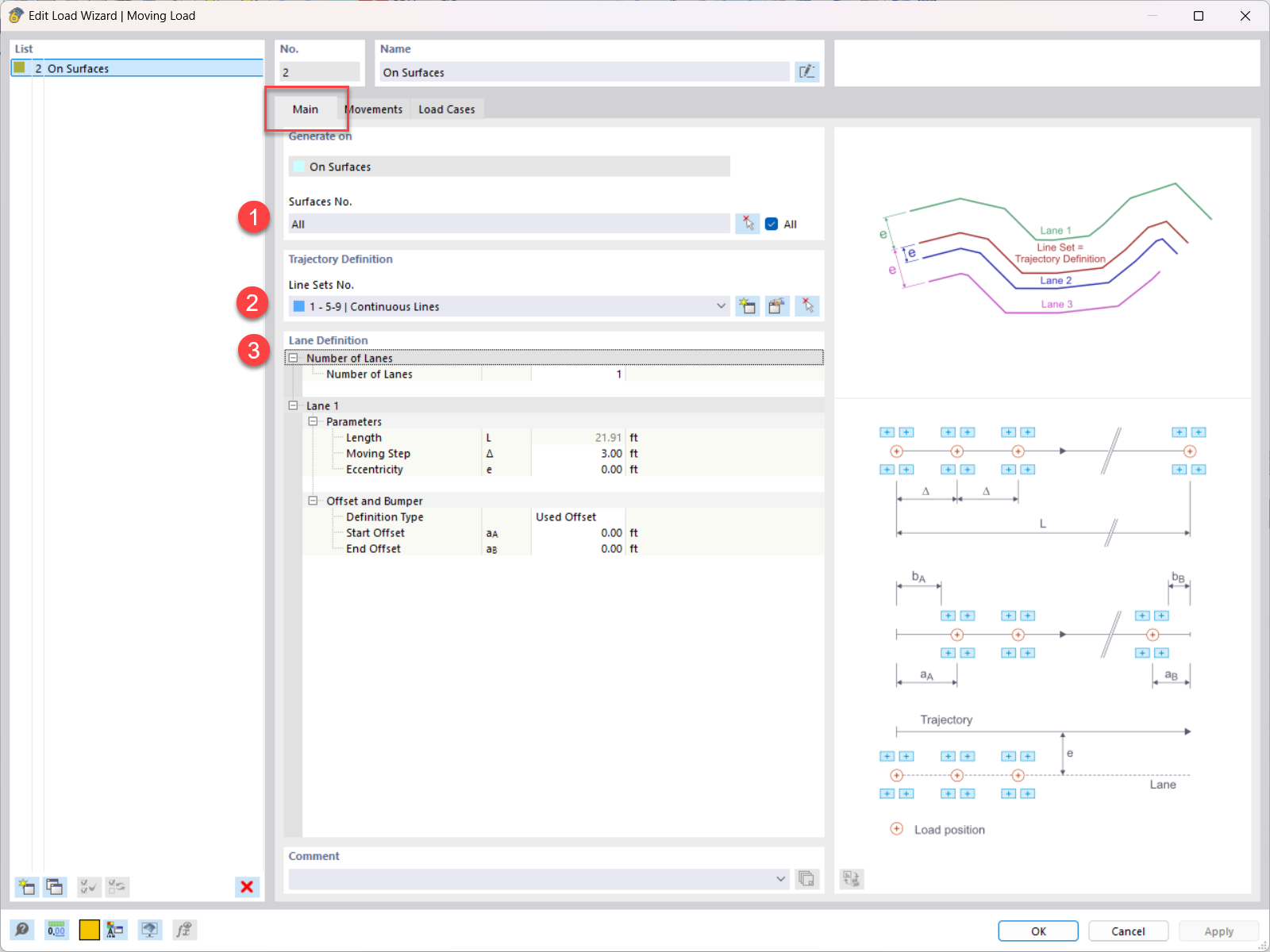 FAQ 005612 | Como é que posso definir cargas móveis no RFEM 6?