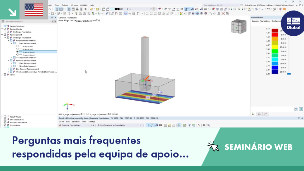 Imagem de uma sessão de seminário web sobre perguntas mais frequentes respondidas pela equipa de apoio (VG 005314).