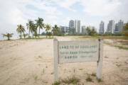 Ilhas artificiais na Malásia com desenvolvimento urbano moderno e instalações de praia