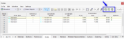 Botões para Intercâmbio de dados com o Excel na barra de ferramentas das tabelas
