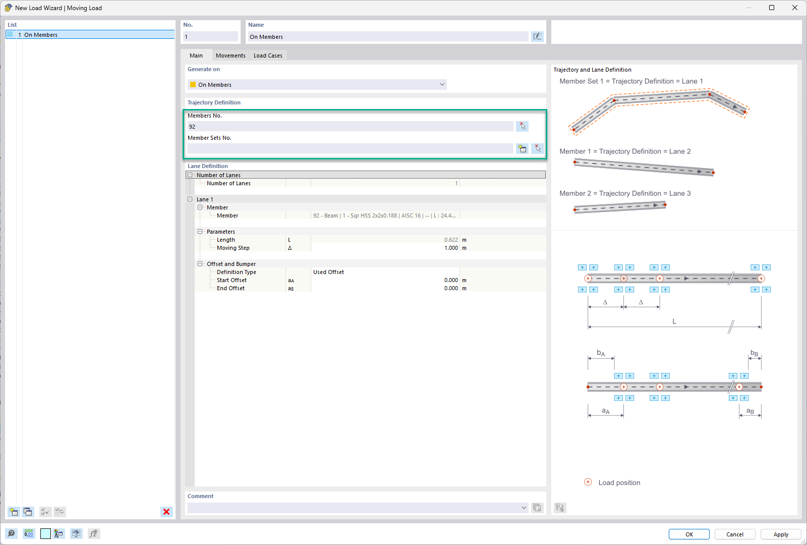 FAQ 005612 | Como é que posso definir cargas móveis no RFEM 6?