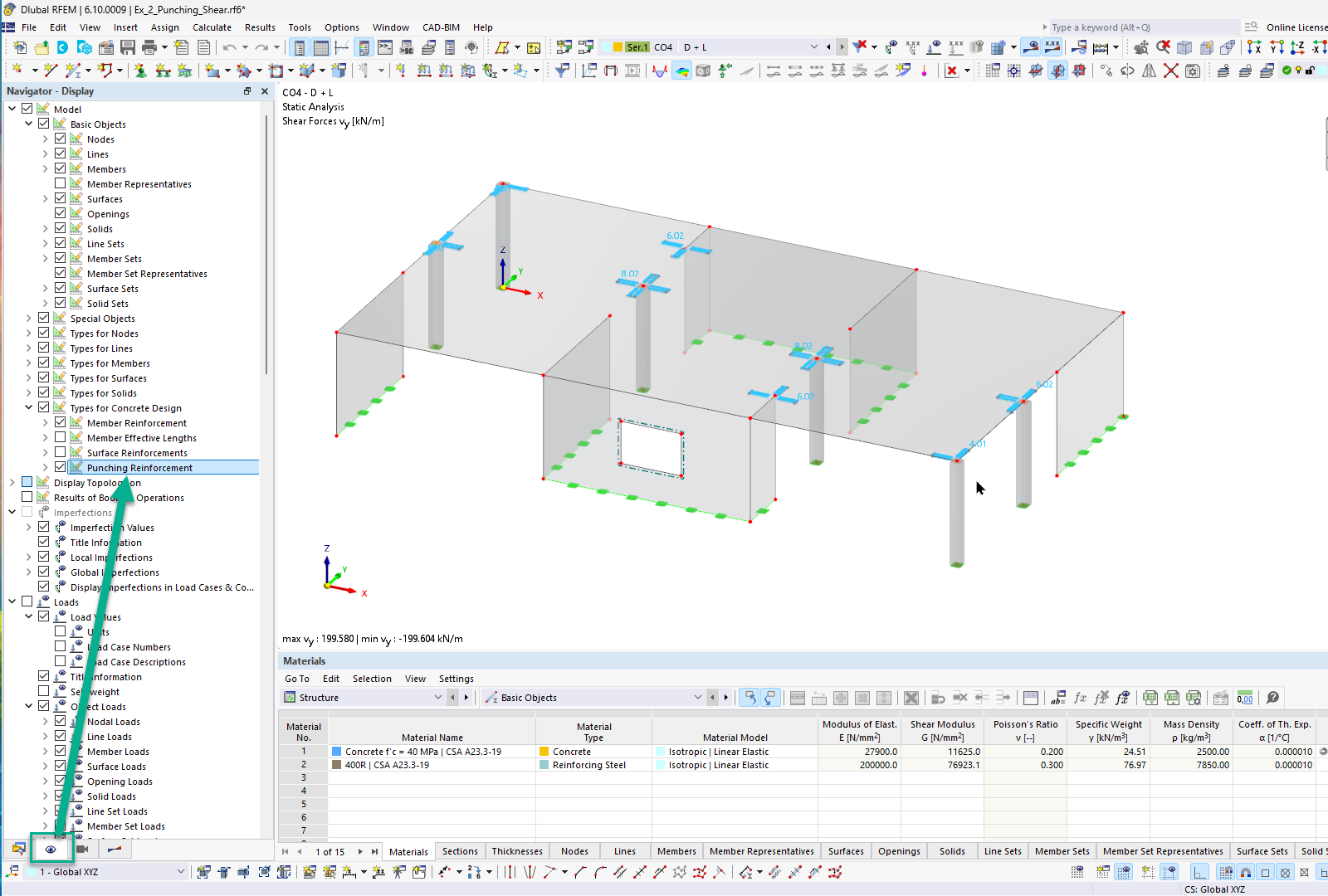 KB 001966 | Dimensionamento ao corte por punçoamento segundo a ACI 318-19 e a CSA A23.3:19 no RFEM 6 | Parte II