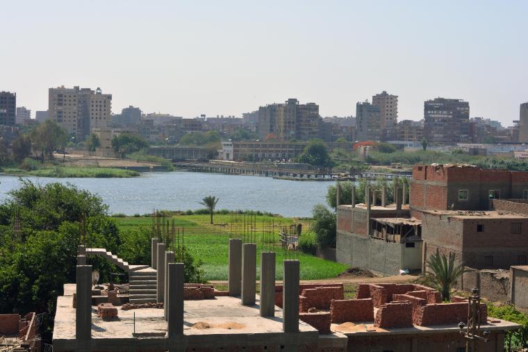 Vista da capital Cairo considerando os desenvolvimentos urbanos na região do Novo Delta do Egito