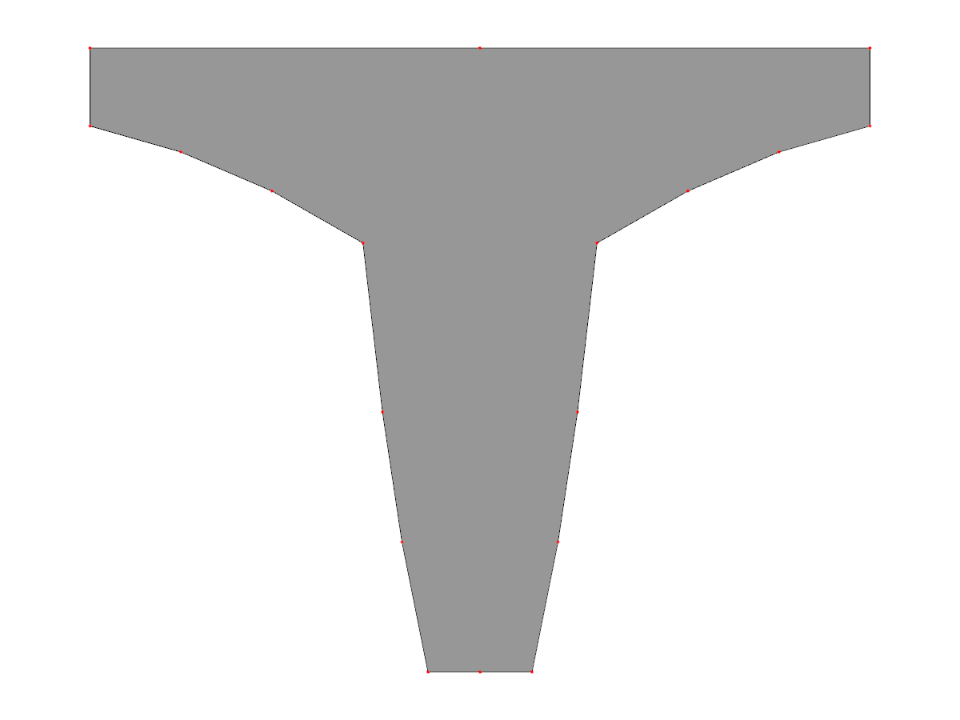 Viga de ponte em T invertido