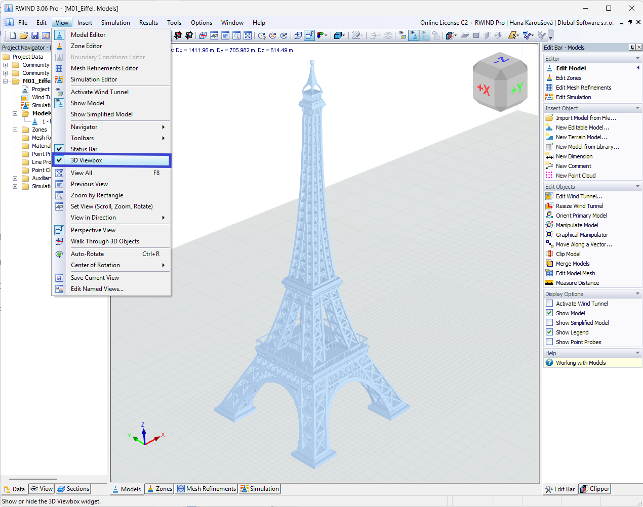 Ativar caixa de visualização 3D