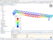 Modelo deformado da estrutura da cobertura do Palácio de Cristal no RFEM por IBK Prof. Kirsch.