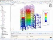 Análise sísmica de estrutura de aço no RFEM, criado pela GMBS Design Kft.