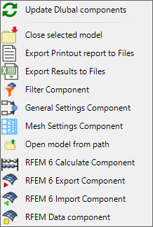 Grupo principal do RFEM 6 no Grasshopper
