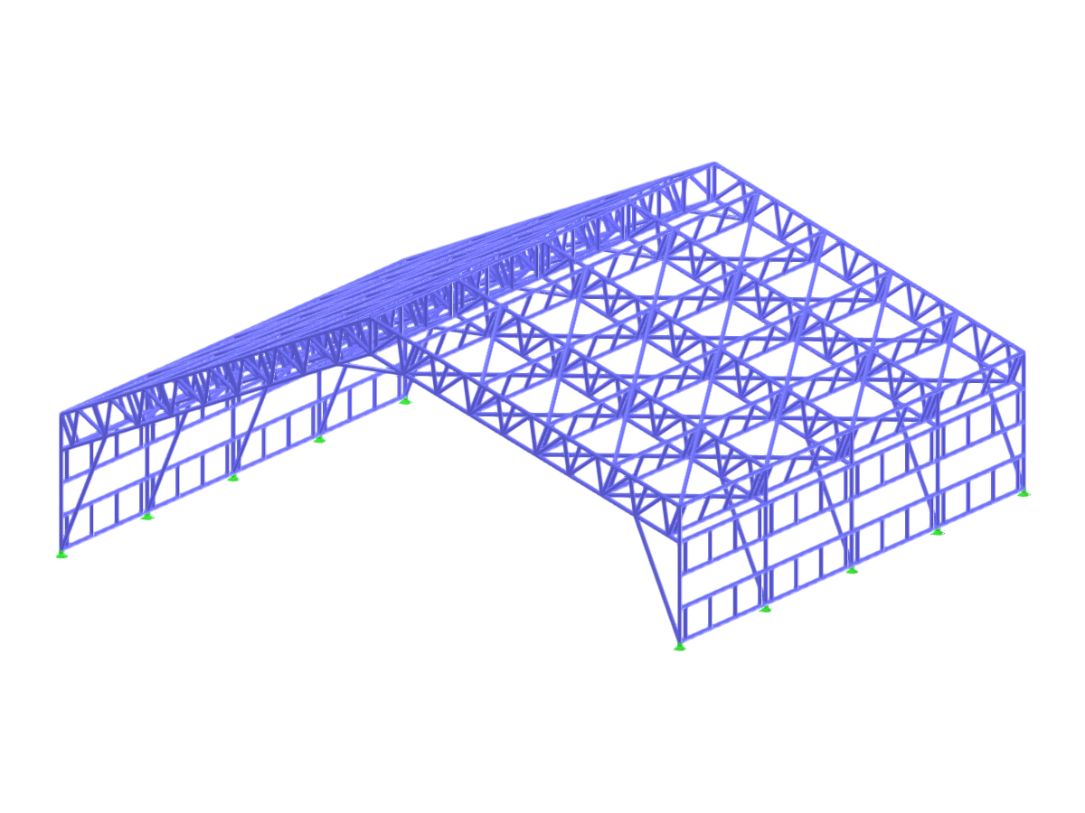 Uma estrutura de cobertura temporária ilustrando um projeto de abrigo, exibindo elementos de construção e componentes de suporte para estabilidade.