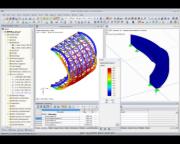 Модели закруглений и лестниц с результатами в программе RFEM (© osd GmbH & Co. KG)