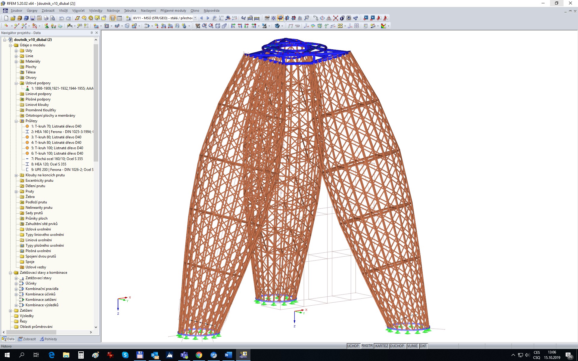 RFEM модель смотровой башни (© STATIC Solution sro)