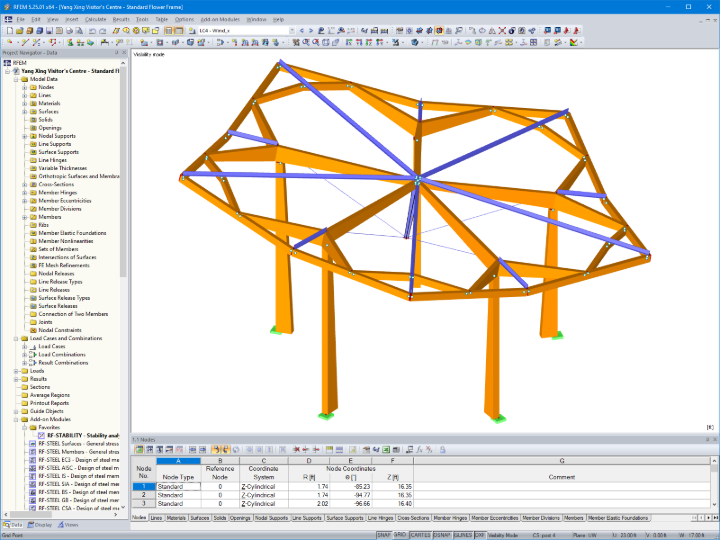 3D модель отдельного элемента в программе RFEM (© Jing Kong & Associates Consulting Structural Engineers Inc.)