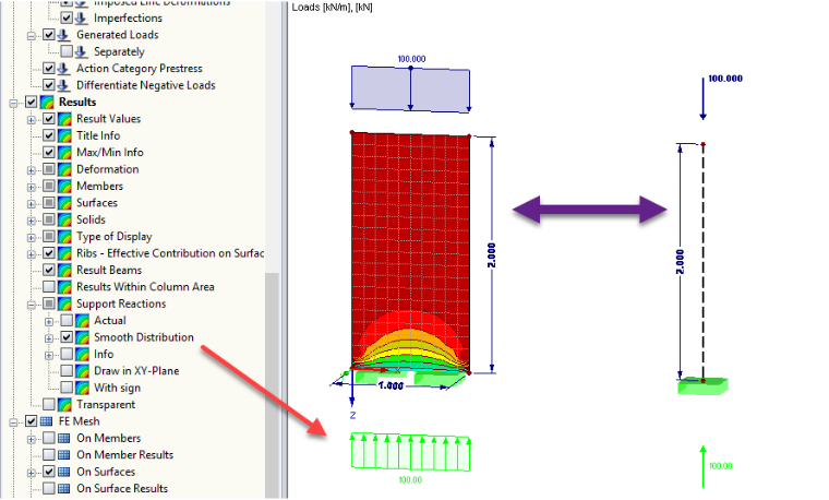 Эквивалентная модель: 1 м стеновая планка