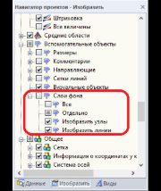 Скрыть фоновые слои в навигаторе отображения