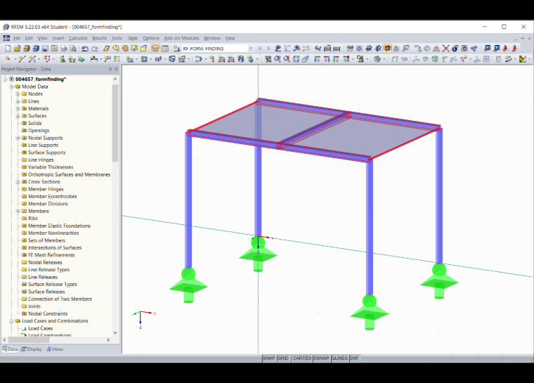 Модель в RFEM