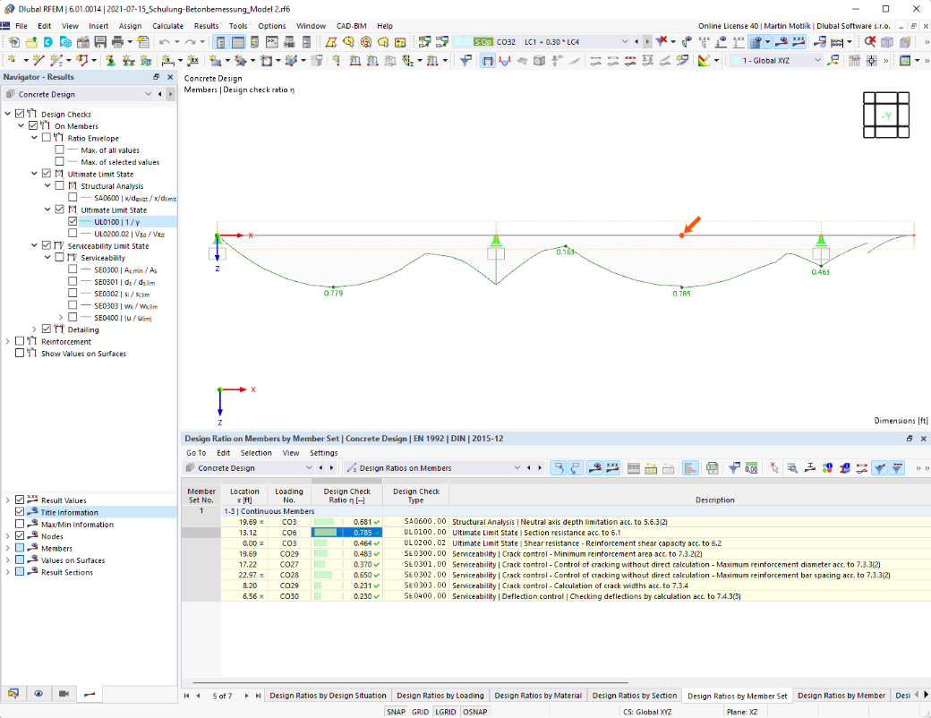 Подробное отображение деталей расчёта с табличными и графическими результатами. Четко структурированная информация о расчётах по нормативам.