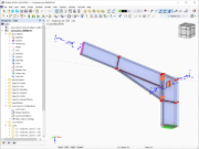 FE модель стального соединения