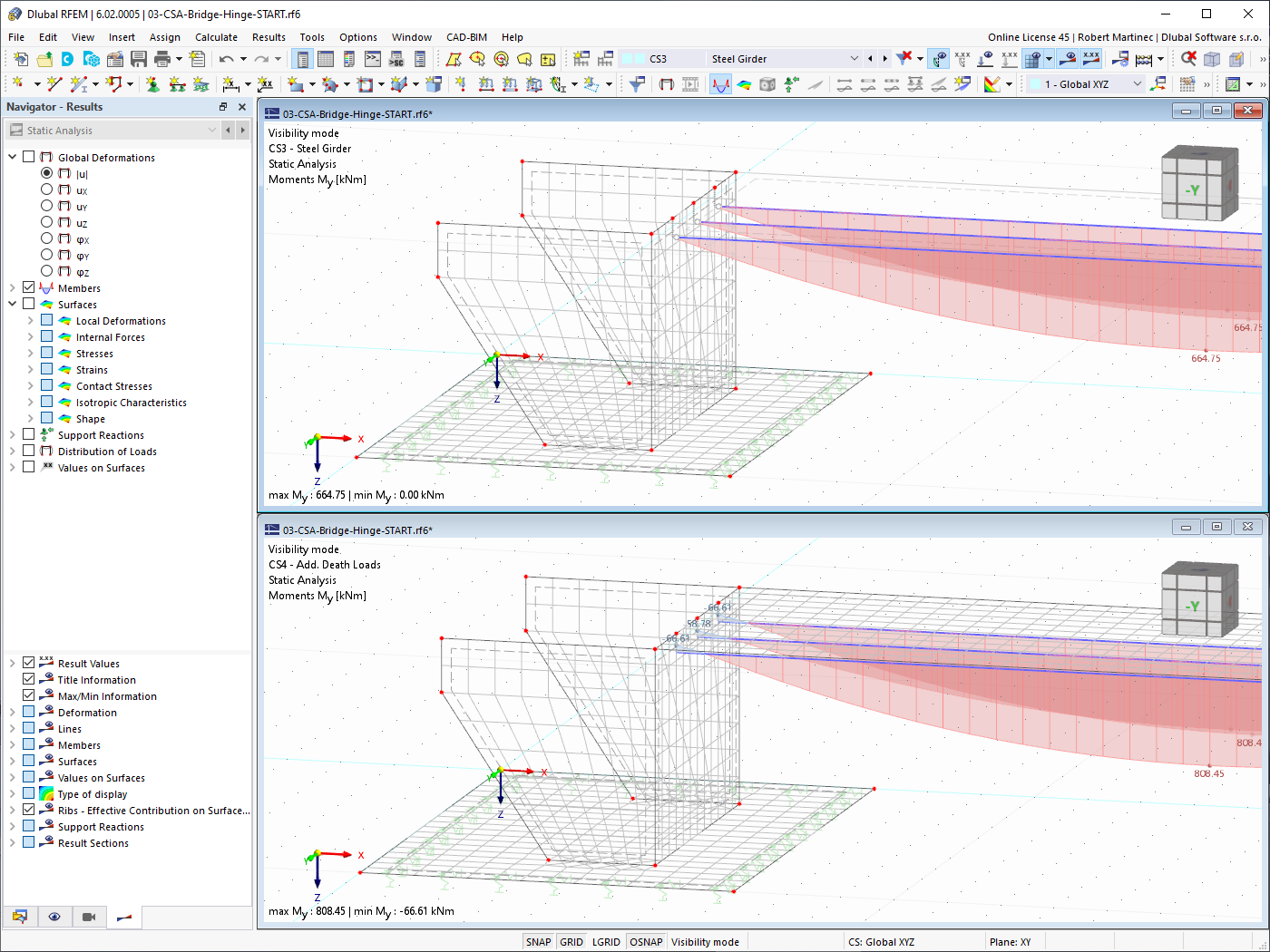 FAQ 005233 | Можно ли на отдельных стадиях строительства изменить свойства стержней или поверхностей, например, их размещение?