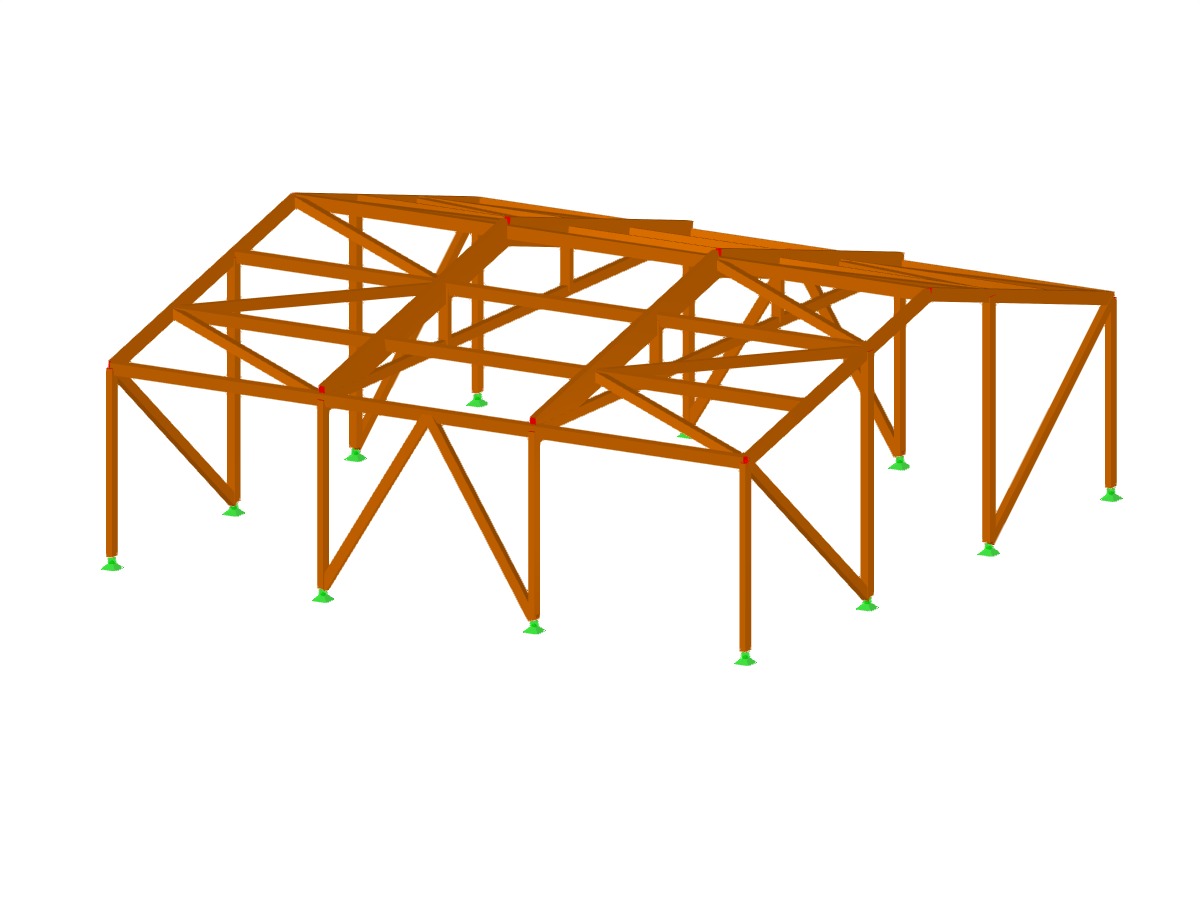 Модель 003699 | Конструкция деревянного здания