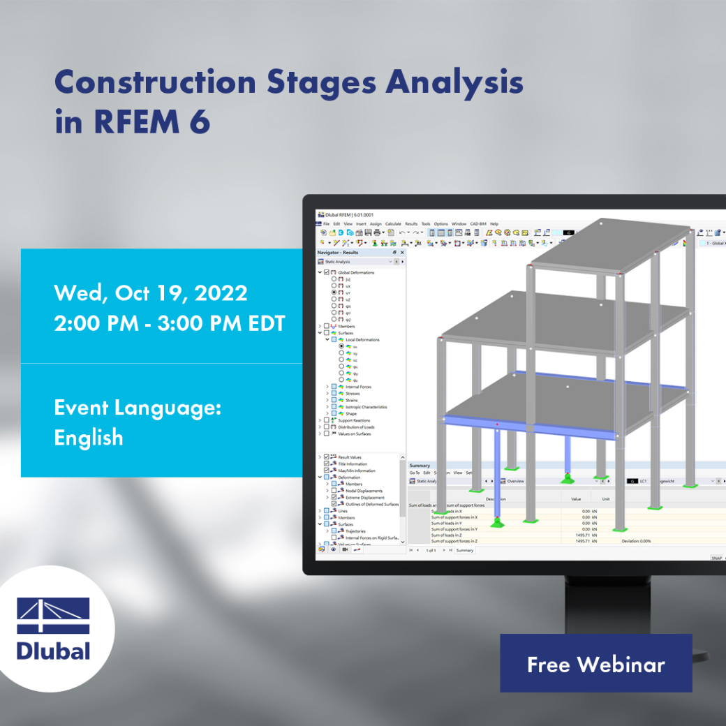 Анализ стадий строительства в RFEM 6