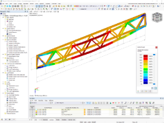 Модель деревянной фермы с деформациями в RSTAB (© merz kley partner GmbH)