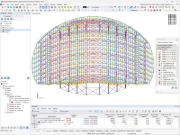 Стальная кровельная конструкция | Модель проекта велодрома в RFEM 6 (© Metalúrgica Vera SLR)