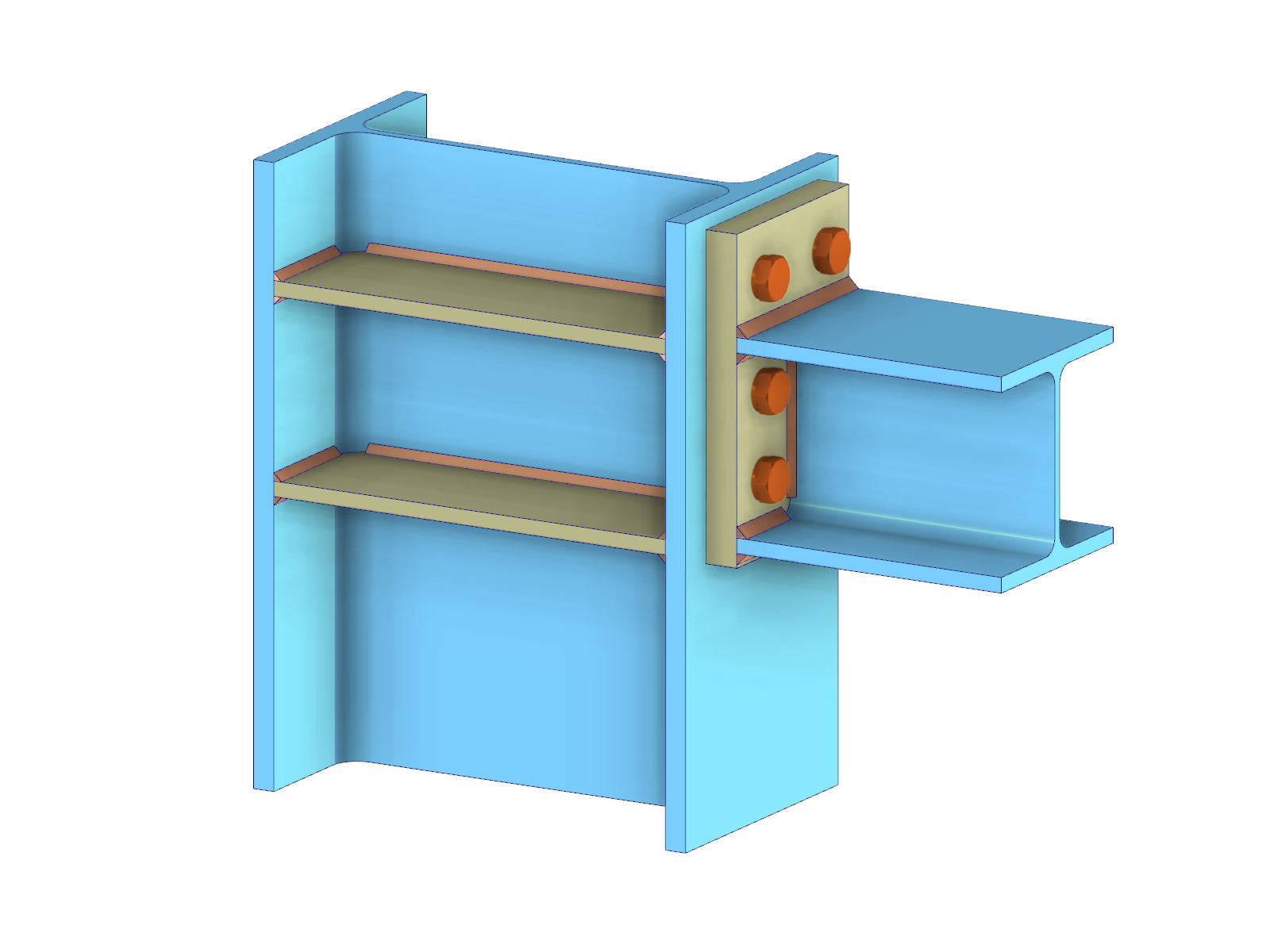 Стальная рама со стальными соединениями