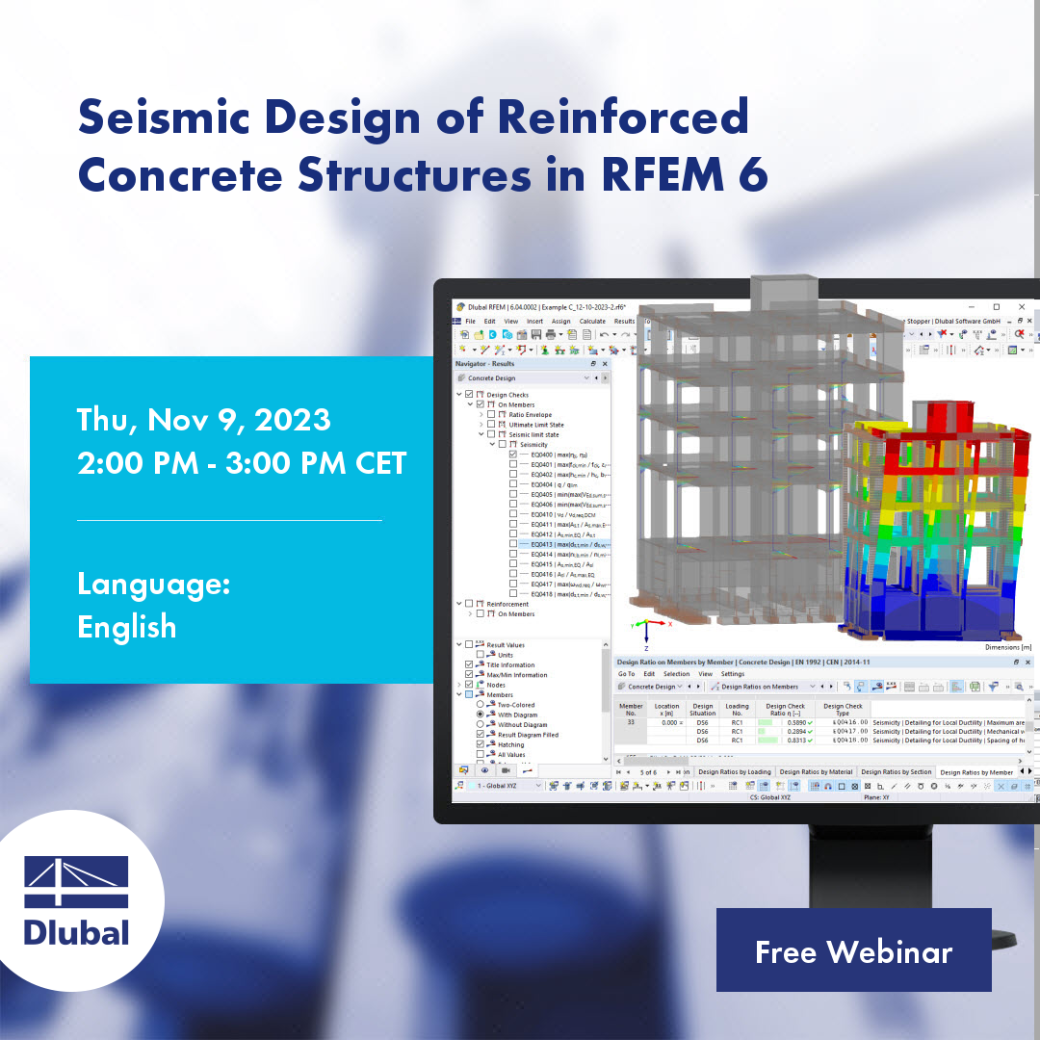 Сейсмический расчёт железобетонных конструкций в RFEM 6